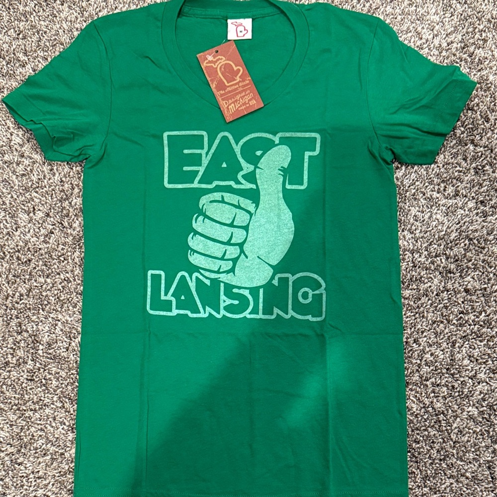 Green East Lansing Graphic T-Shirt - The Mitten State